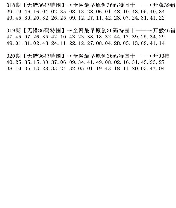020期36码特围[图]