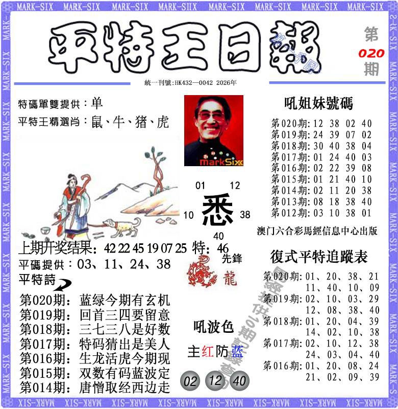020期平特王日报[图]