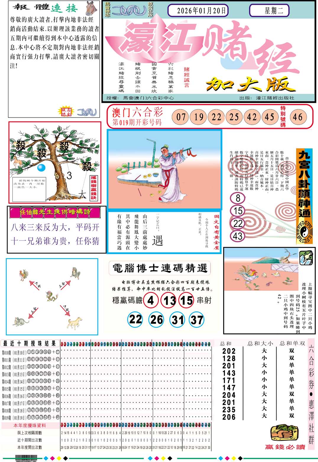 020期濠江赌经A加大版[图]