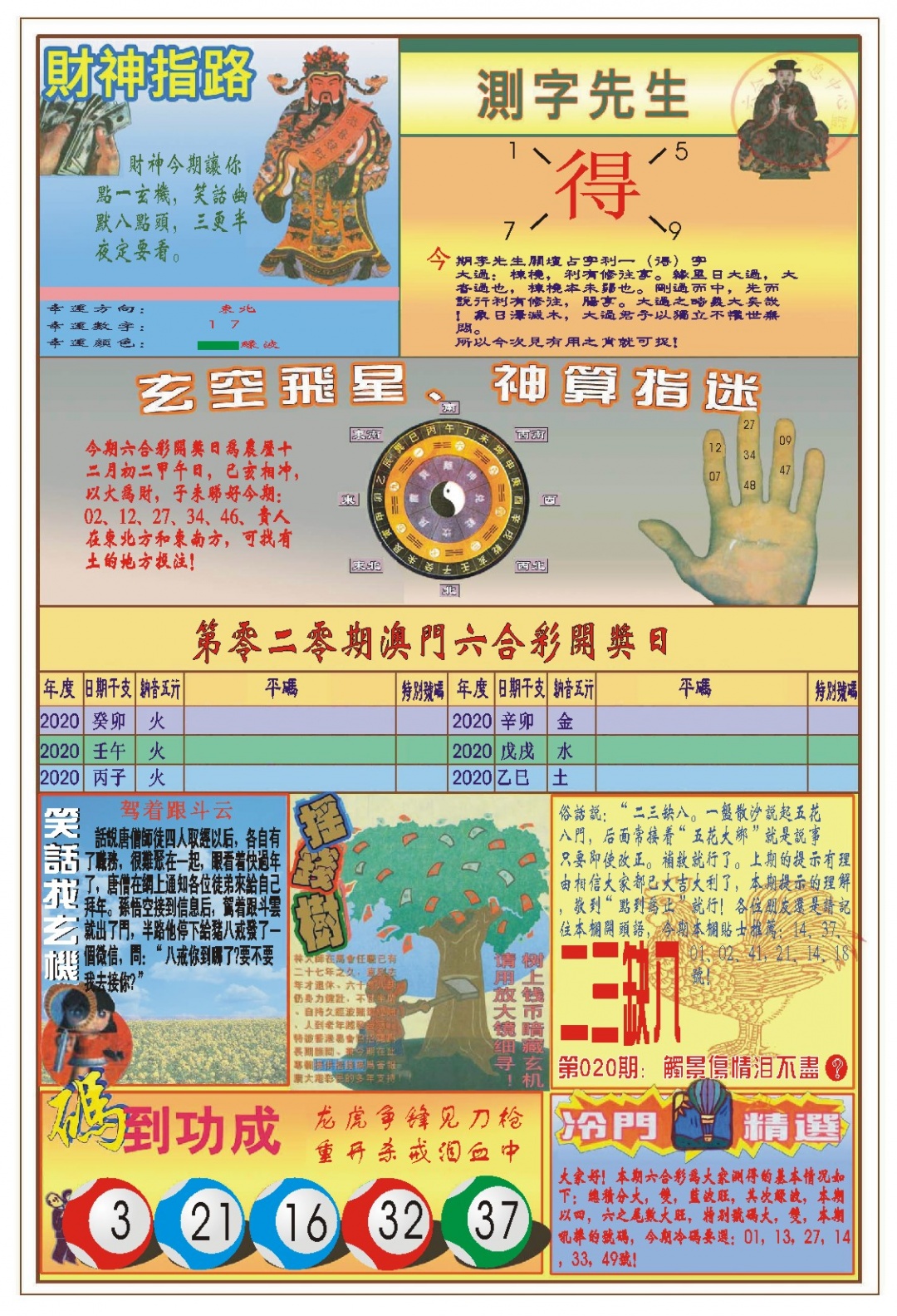 020期(新版)四柱预测B[图]