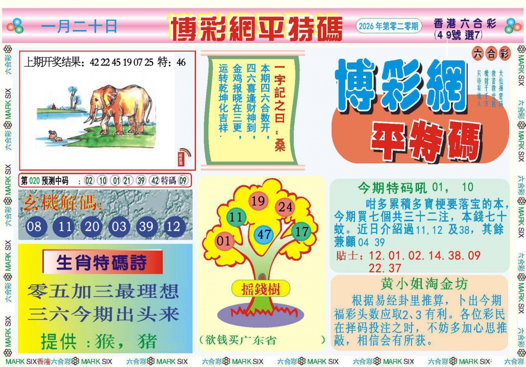 020期博彩网平特报[图]