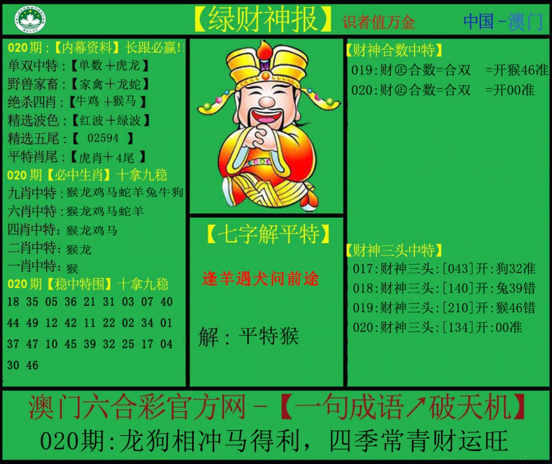 020期绿财神[图]