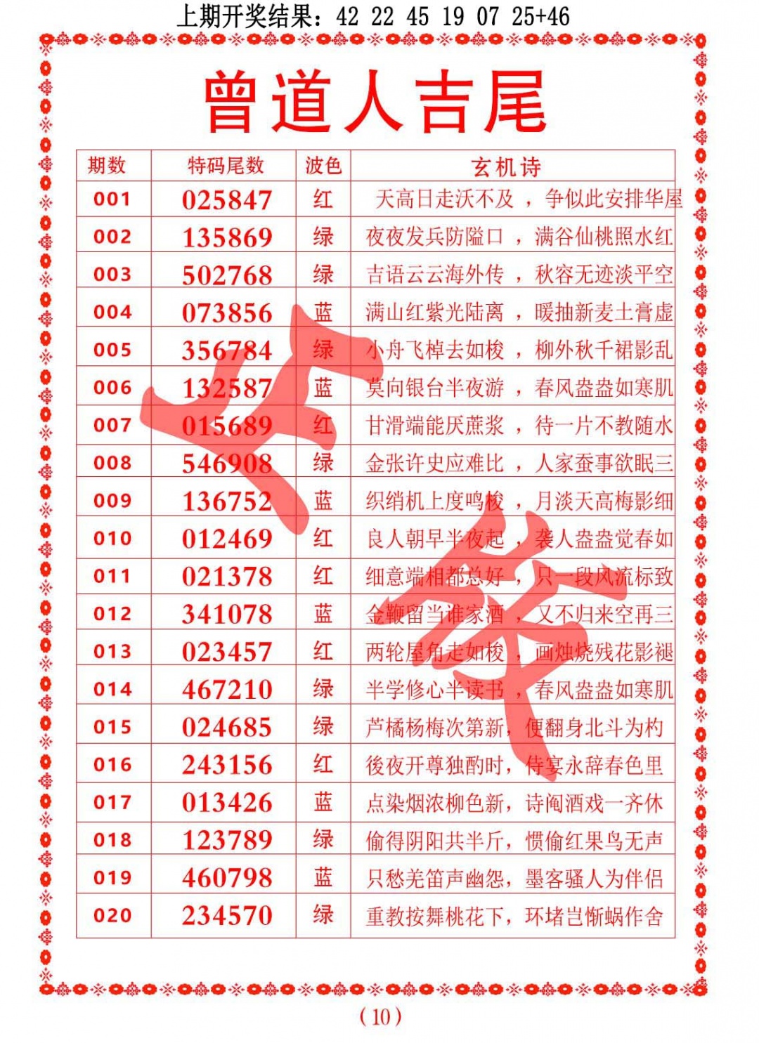 020期曾道人吉尾[图]