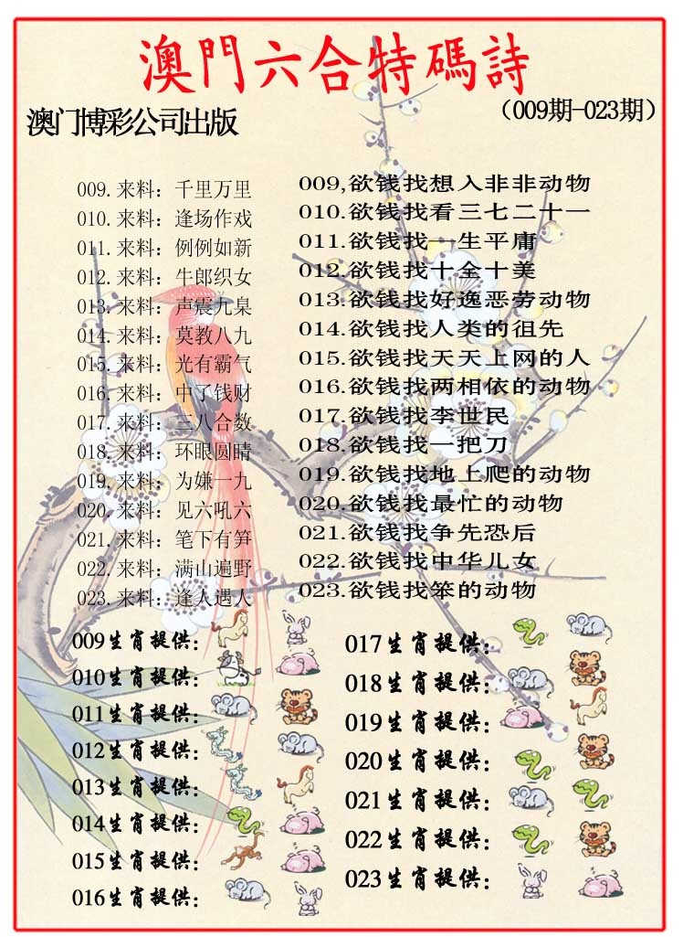 020期内部特码诗[图]