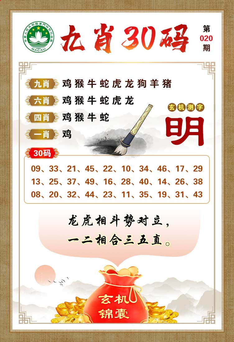 020期九肖30码[图]