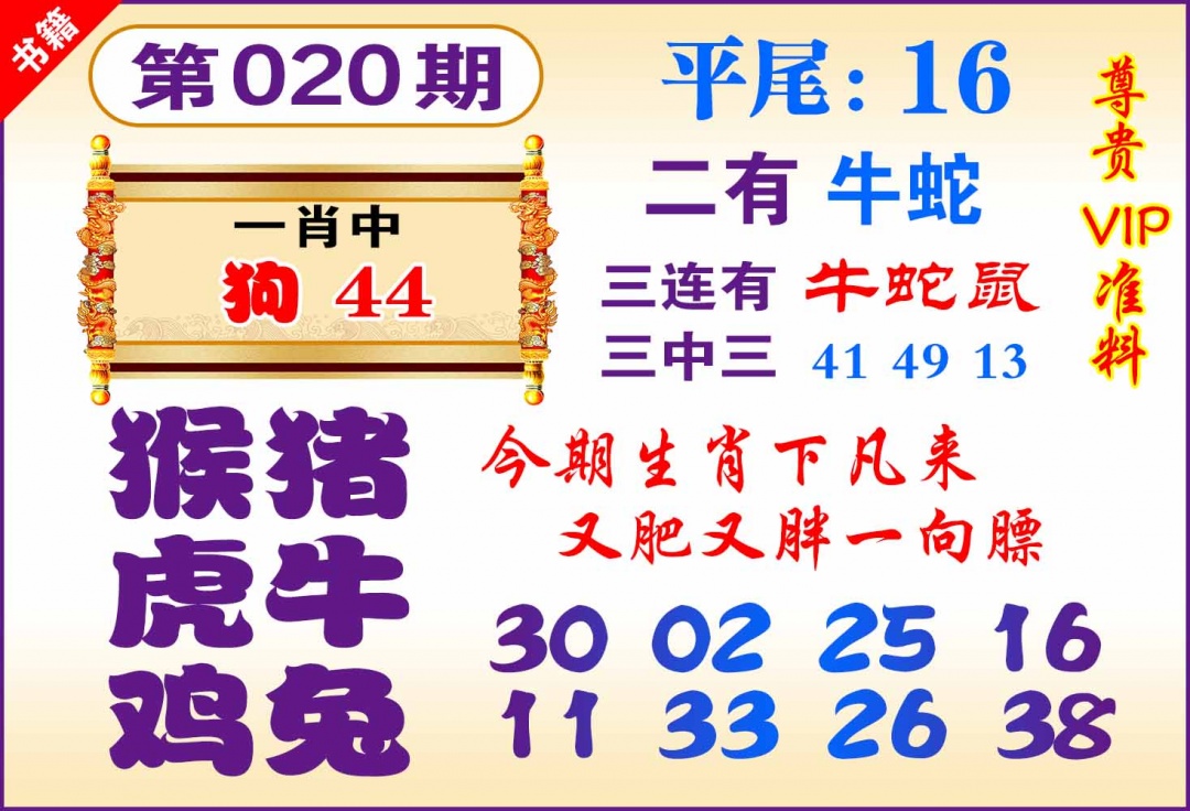 020期澳门九龙天书[图]