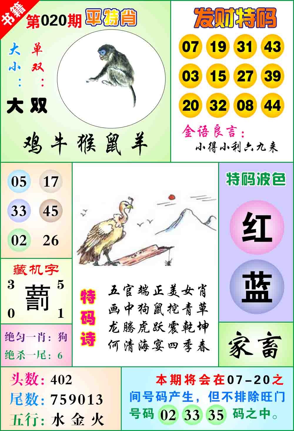 020期澳门天王宝典[图]