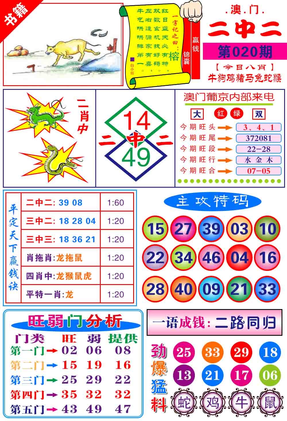 020期澳门平天下[图]