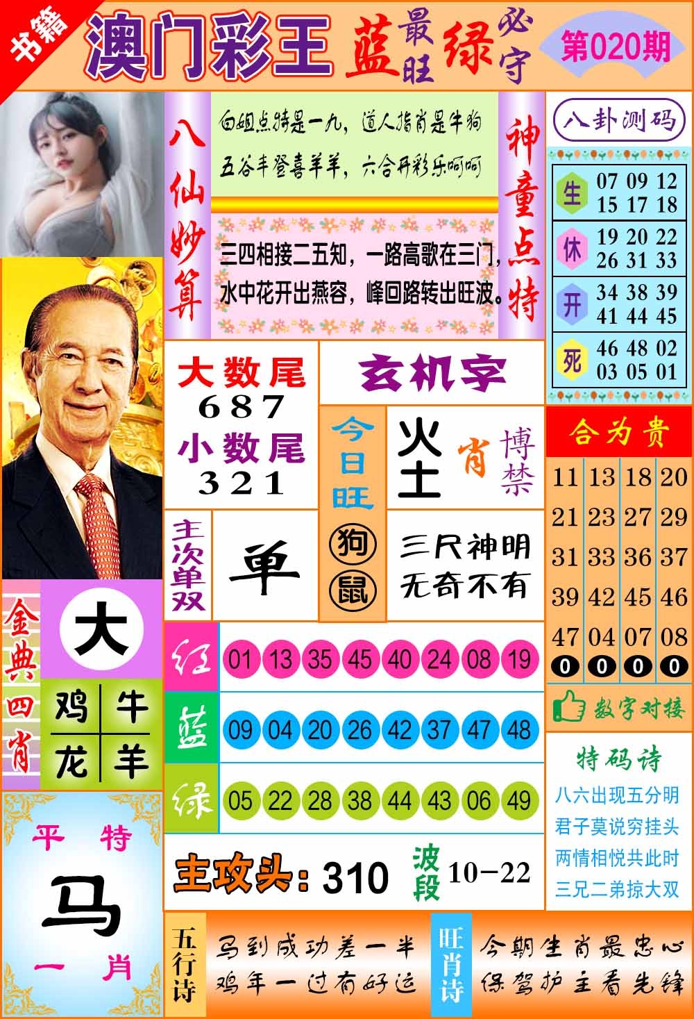 020期澳门彩王玄机[图]