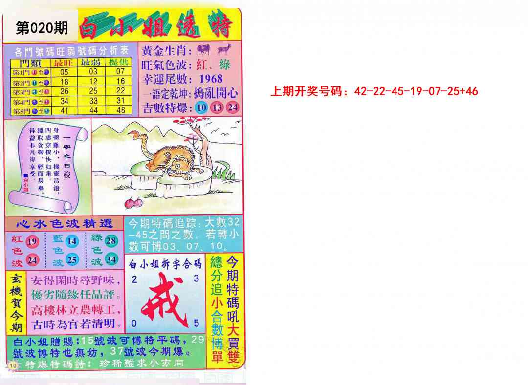 020期白小姐透特[图]