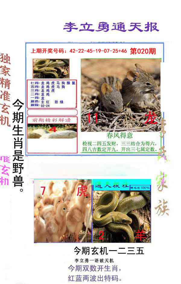020期李立勇通天报[图]