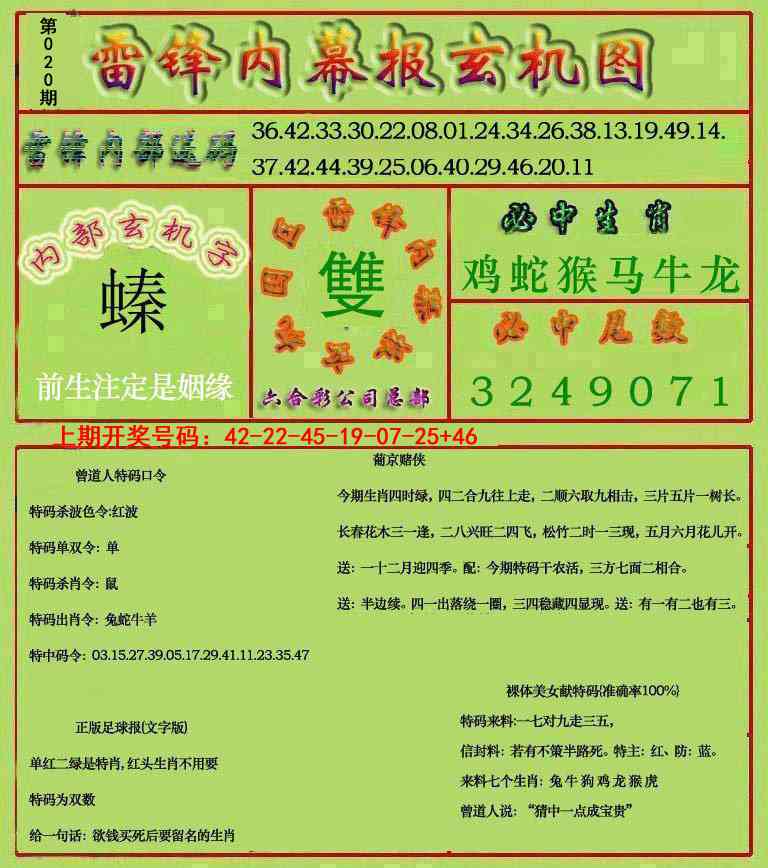 020期雷锋玄机报[图]