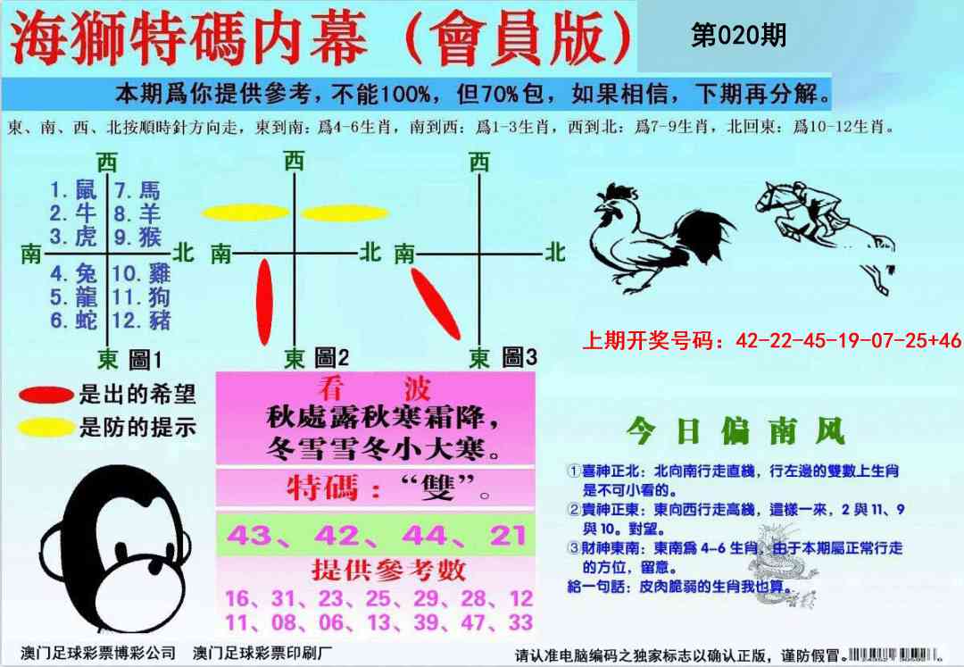 020期海狮特码会员报[图]