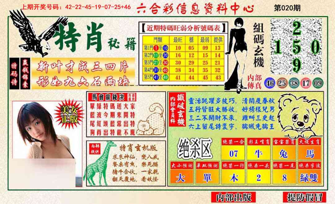 020期特肖秘籍[图]