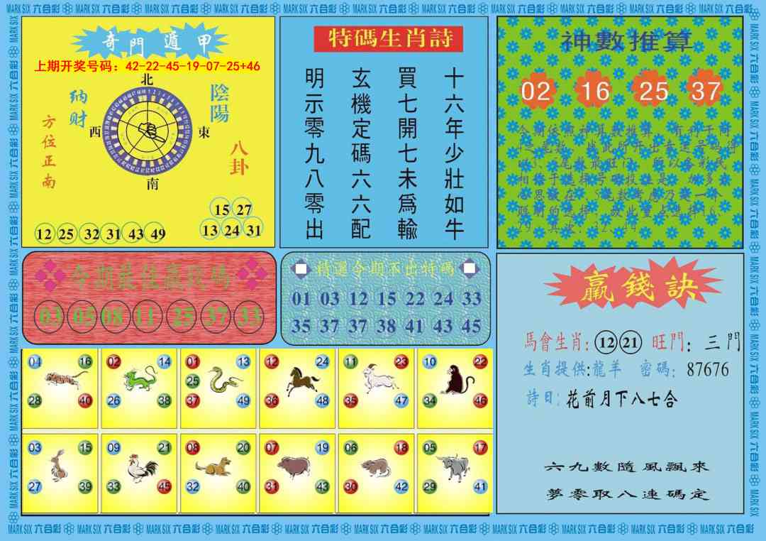 020期黄大仙灵码B[图]